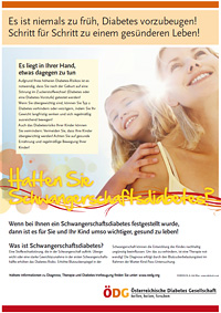 Präventionsplakate der ÖDG zum Weltdiabetestag 2011